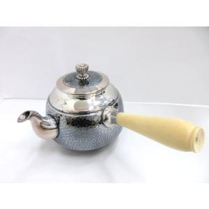 石黒光南 作 純銀製 急須 243g 茶器 煎茶道具 鍛金 金属工芸品 共箱付