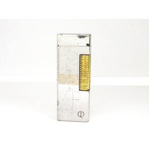 ダンヒル dunhill ライター ローラー シルバー×ゴールド 箱付 喫煙具 着火未確認 ジャンク