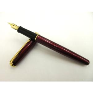 パーカー parker ソネット SONNET レッド系 万年筆 ペン先 18K 750 F刻印 筆...