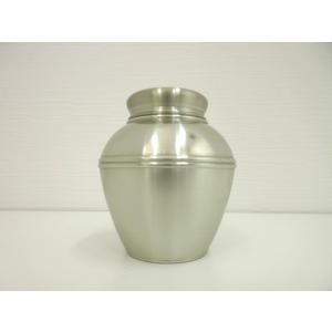 鍛栄造 純錫 茶壷 302g 茶道具 茶入 茶器 金属工芸品 共箱付