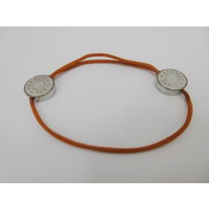 エルメス HERMES セリエ コードブレスレット オレンジ シルバー系 アクセサリー ☆AA★