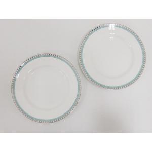 ティファニー TIFFANY &amp; CO. プラチナブルー プレート 2枚セット ペア 19cm 皿 ...