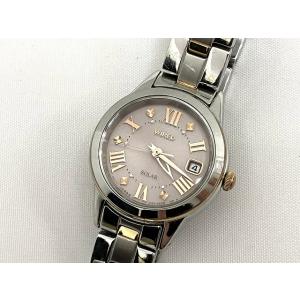 ワイアード WIRED ソーラー 腕時計 SS×GP ピンク文字盤 動作品 付属品あり V137-0...