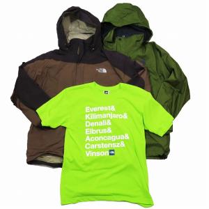 ザノースフェイス THE NORTH FACE 3点セット まとめ売り マウンテンパーカ ジャケット Tシャツ グリーン ブラウン サイズL-XL メンズ ▲C1｜vectorpremium