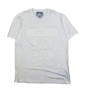 モスキーノ MOSCHINO ホワイトベア プリント Tシャツ カットソー トップス 半袖 231ZRV07302041 白 ホワイト メンズ レディース
