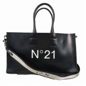 ヌメロヴェントゥーノ N°21 AYAKO X N21 BEAUTY 2WAY トートバッグ ショルダーバッグ ロゴプリント 黒 ブラック▲C3｜vectorpremium