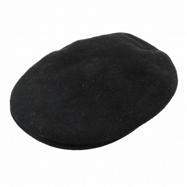 カンゴール ハンチング帽 ベレー帽 キャップ ワンポイント 刺繍 ロゴ ウール100％ L 黒 16...