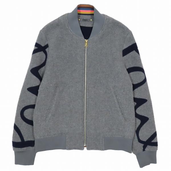 美品 19AW ポールスミス ビッグロゴ ジップアップ ブルゾン グレー サイズM 293122 6...