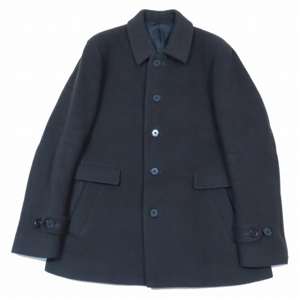 16AW ジョセフオム JOSEPH HOMME ウール ステンカラーコート ロング ジャケット ブ...