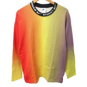 ナイキ NIKE ×STUSSY ステューシー コラボ 美品 22SS LONG SLEEVE JERSEY TOP ロンT Tシャツ 総柄 DO5308-902 長袖 マルチカラー 赤 黄 S