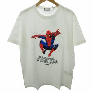 未使用品 キスニューヨークシティ KITH NYC ×スパイダーマン コラボ タグ付き 22年製 プリントTシャツ カットソー ボックスロゴ 半袖 白 L