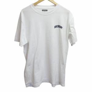 ディセンダント DESCENDANT 近年モデル ロゴ刺繍 Tシャツ カットソー 半袖 白 ホワイト 3 約Lサイズ 0516 メンズ｜vectorpremium