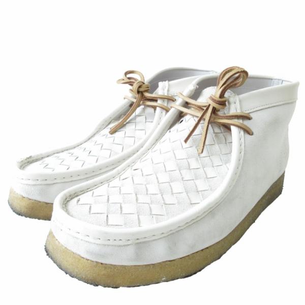 クラークス clarks Clarks Wallabee Boot White Woven 21SP...