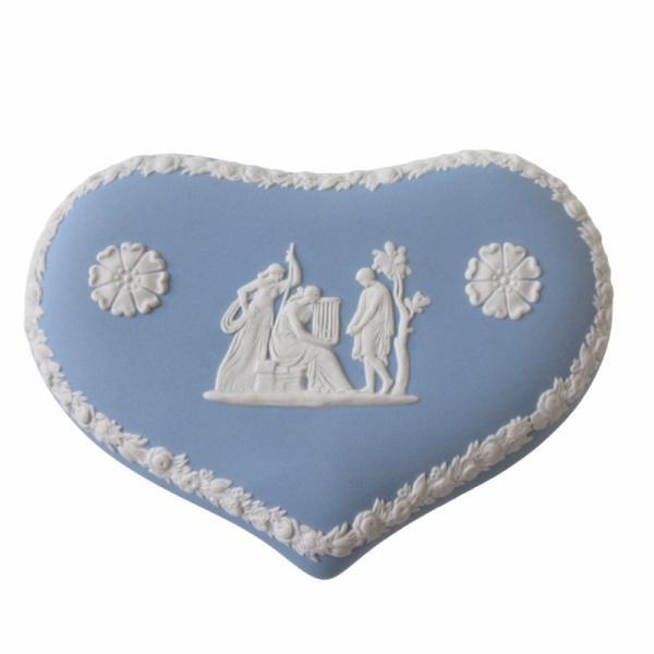 ウェッジウッド WEDGWOOD アンティーク 60's ジャスパーウェア 小物入れ ハート型 レリ...