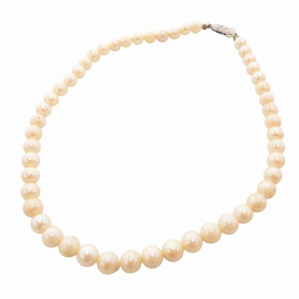 パールネックレス アクセサリー ペンダント シルバー金具 総重量27.4g 白 アイボリー /FT ...