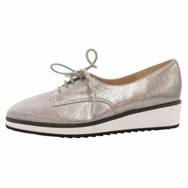 未使用品 プールサイド POOLSIDE レースアップシューズ スニーカー ローカット メタリック ...