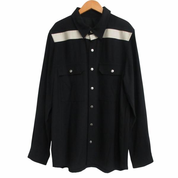 リックオウエンス Rick Owens 22FW スナップボタン アウターシャツ RU02B2729...