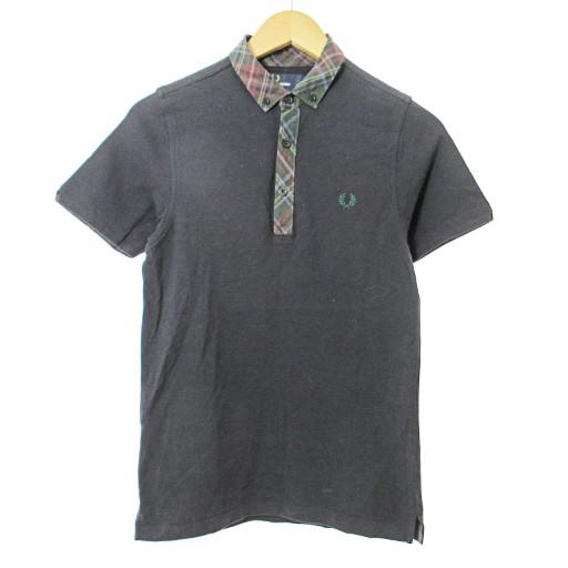 フレッドペリー FRED PERRY 襟切替 ボタンダウン BD ポロシャツ カットソー 半袖 チェ...