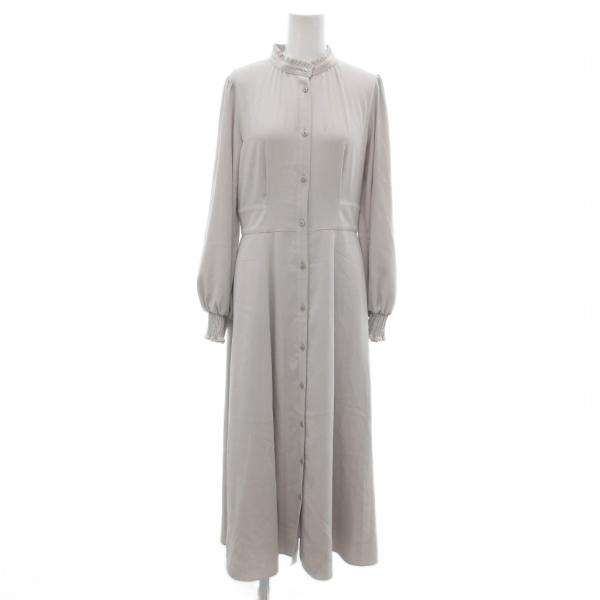 ブルーレーベルクレストブリッジ シャツワンピース マキシ ロング 長袖 レースアップ フリル 38 ...