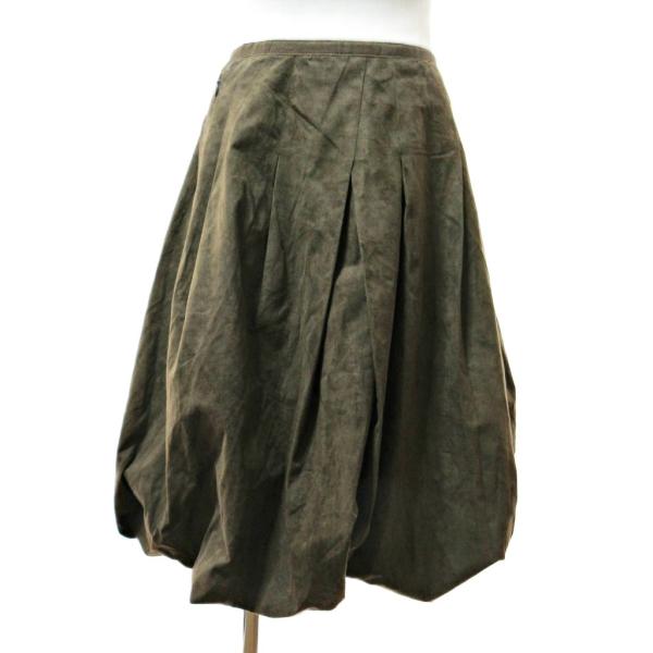 フォクシー ブティック FOXEY BOUTIQUE フェイクスウェード バルーン スカート 膝丈 ...