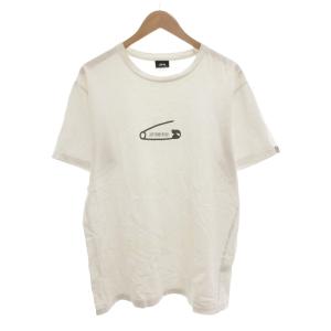 ステューシー STUSSY JAM HOME MADE Tシャツ 半袖 L クルーネック ロゴ プリント 白 ホワイト /AE IBO86 メンズ