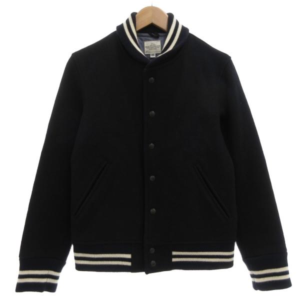 エスケーユー S.K.U スタジャン スタジアムジャンパー ジャケット XS ウール USA製 紺 ...