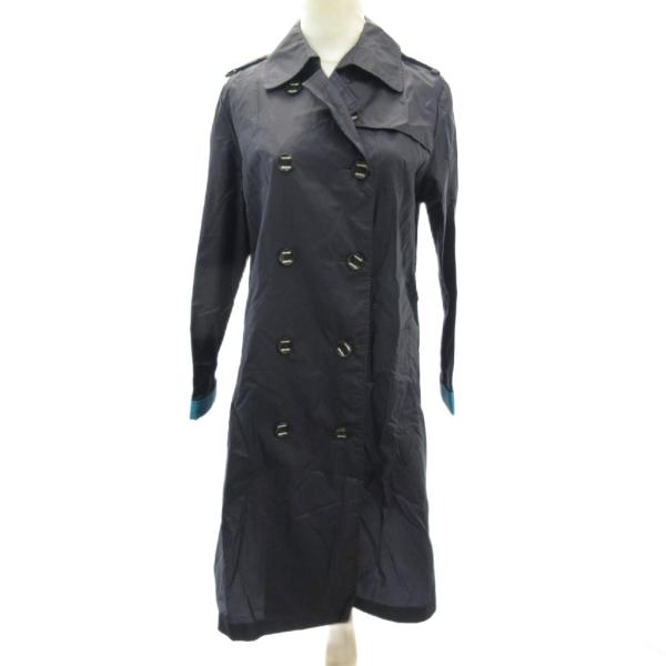 FULTON フルトン ムーンバット 美品 レインコート トレンチ ナイロン 紺 ネイビー 154-...