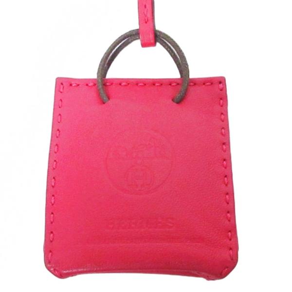 エルメス HERMES サックオランジュ ローズメキシコ アニョーミロ Y刻印 チャーム レザー ロ...