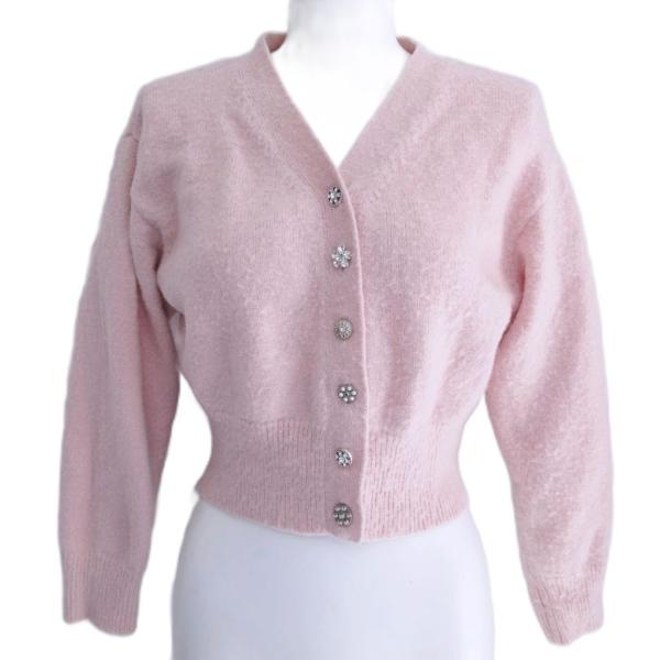 セルフォード CELFORD 21AW ビジュー釦モヘアカーディガン ニット ボレロ ウール混 ライ...