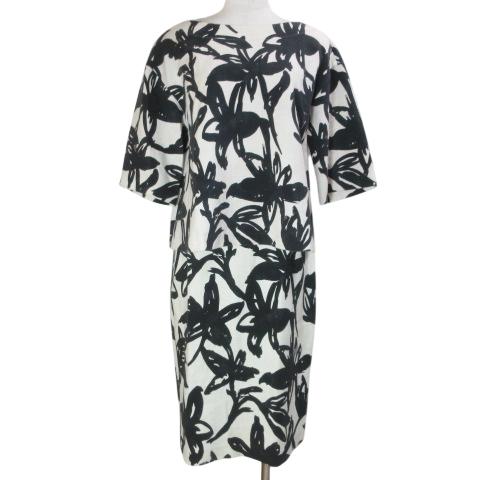 ダブルビー モガ WB MOGA 総柄 セットアップ カットソー 5分袖 スカート タイト ひざ丈 ...