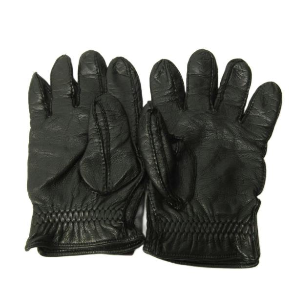 プラダ PRADA 美品 手袋 グローブ レザー 黒 ブラック 0223 ■IBO90 メンズ