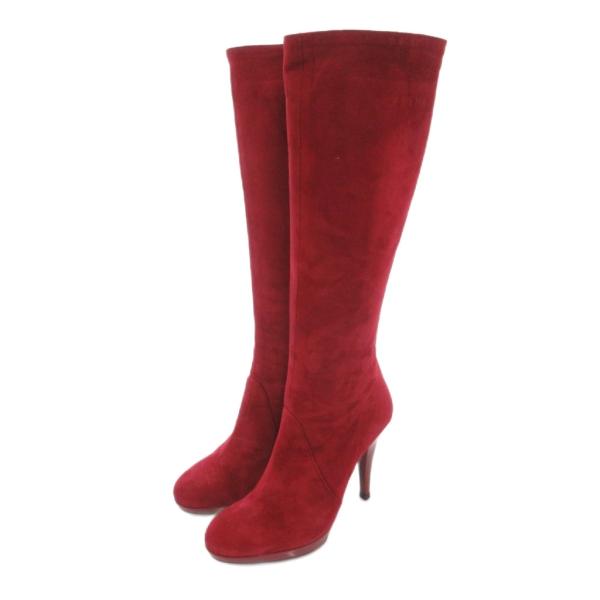 アルバノ ALBANO イタリア製 ロングブーツ シューズ 37 ボルドー ハイヒール /NU レデ...