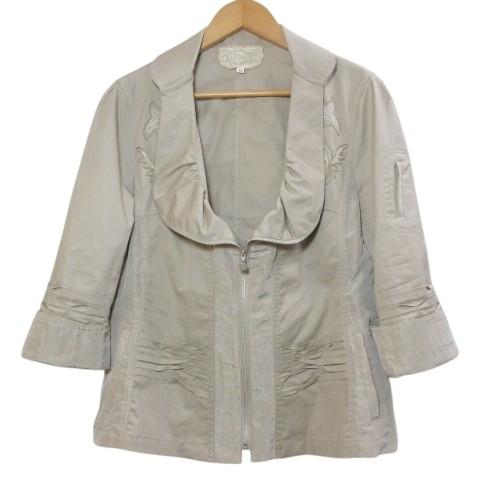 ロッサ import Rossa ジャケット ジップ 7分袖 刺? 大きいサイズ 46 約13号 L...