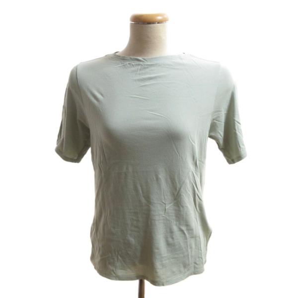 ルルレモン lululemon 美品 Tシャツ 0 黄緑 ライトグリーン 無地 ラウンドネック 半袖...