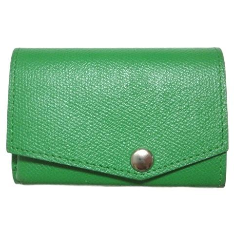 アブラサス AbrAsus 小さい財布 三つ折り レザー 小銭入れあり 緑 グリーン /X メンズ ...