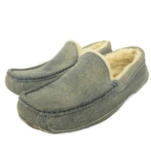 アグ オーストラリア UGG australia Ascot Washed Denim アスコット ウォッシュドデニム モカシン ムートンシューズ スリッポン 28cm イン