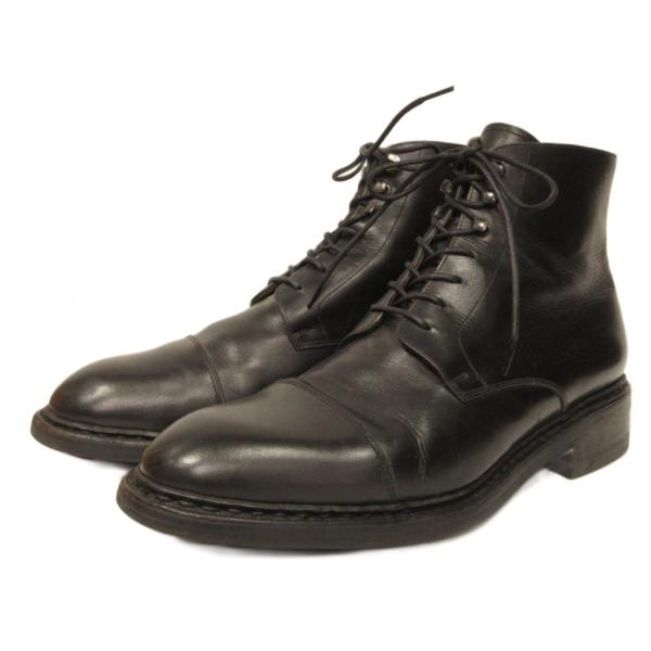 パラブーツ Paraboot レースアップブーツ ストレートチップ UK6.5 黒 ブラック IBO...