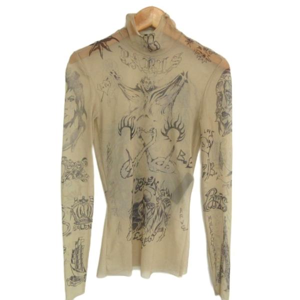 バレンシアガ BALENCIAGA Tattoo Stretch Tech Turtleneck T...