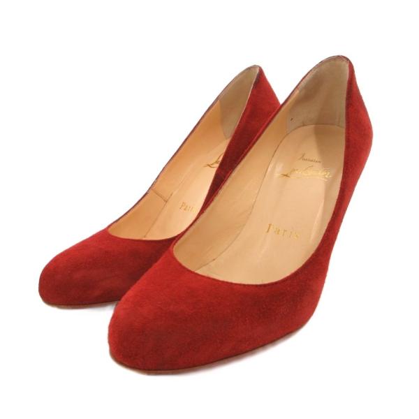 クリスチャンルブタン Christian louboutin パンプス ラウンドトゥ スエード 35...