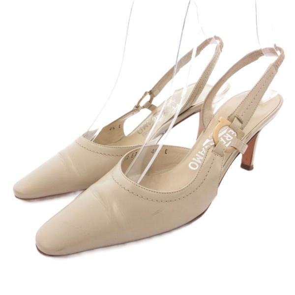 サルヴァトーレフェラガモ Salvatore Ferragamo スリングバック パンプス シューズ...