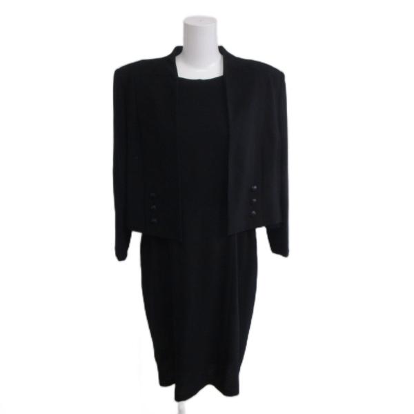 Noir Robe ノアールローブ アンサンブル ワンピース ジャケット フォーマル 無地 黒 ブラ...
