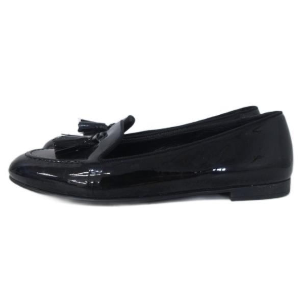 チャーチ church's タッセルローファー オペラシューズ パテント イタリア製 ヒール 黒 ブ...