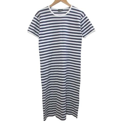 マリメッコ marimekko キッズ カットソーワンピース ロング ボーダー 半袖 子供服 女の子...