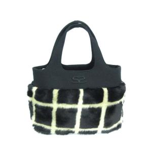 【中古】サボイ SAVOY フェイクファーバッグ ハンドバッグ かばん ブラック レディース 【ベクトル 古着】