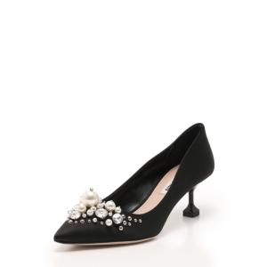 ミュウミュウ miumiu パンプス ヒール 黒 白 クリア...