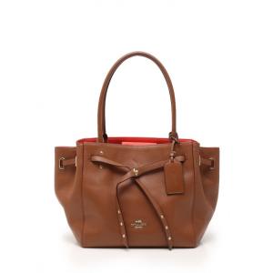 コーチ COACH トートバッグ ターンロック タイ 茶色 ...
