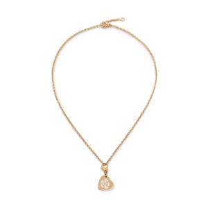 シャネル CHANEL ネックレス カメリアチャーム イエロ...