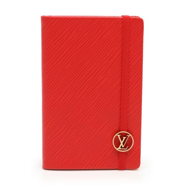 中古 ルイヴィトン LOUIS VUITTON メモ帳 カイエ ギュスターブPM ルージュ 小物 レ...