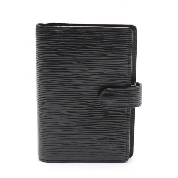 中古 ルイヴィトン LOUIS VUITTON 手帳カバー アジェンダPM エピ ノワール 小物 レ...