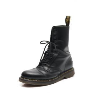 中古 ドクターマーチン DR.MARTENS ショートブーツ 黒 UK9 シューズ 28cm レザー 10ホール メンズ 【ベクトル 古着】｜vectorpremium